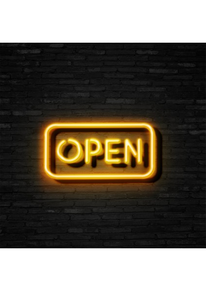 Open Neon LED Duvar Yazısı Dekoratif Duvar Aydinlatmasi Gece Lambası