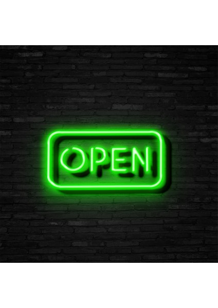 Open Neon LED Duvar Yazısı Dekoratif Duvar Aydinlatmasi Gece Lambası
