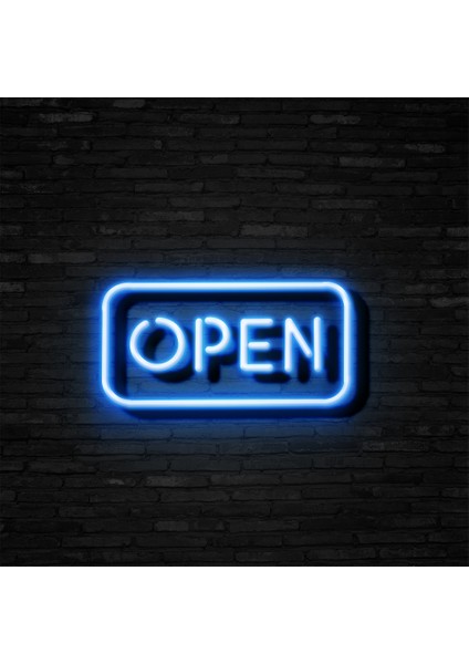 Open Neon LED Duvar Yazısı Dekoratif Duvar Aydinlatmasi Gece Lambası