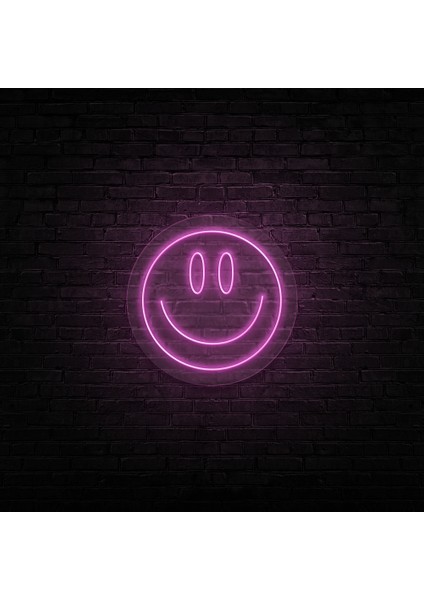 Smile Gülücük Gülümse Neon LED Duvar Yazısı Dekoratif Duvar Aydinlatmasi Gece Lambası