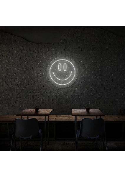 Smile Gülücük Gülümse Neon LED Duvar Yazısı Dekoratif Duvar Aydinlatmasi Gece Lambası