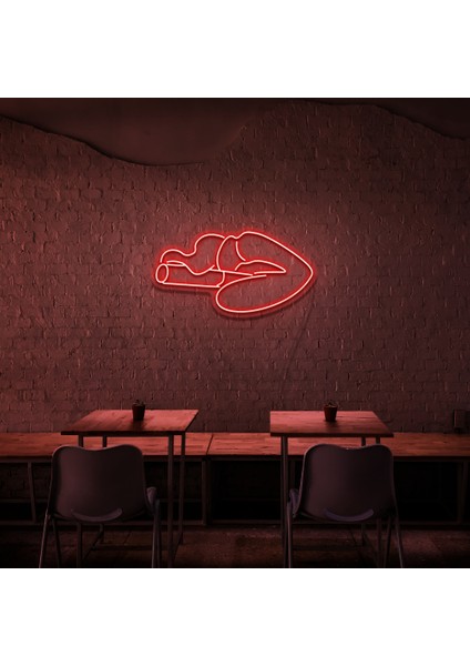 Smoking Sigara Neon LED Duvar Yazısı Dekoratif Duvar Aydinlatmasi Gece Lambası