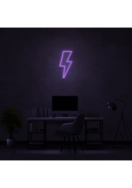 Şimşek Neon LED Duvar Yazısı Dekoratif Duvar Aydinlatmasi Gece Lambası