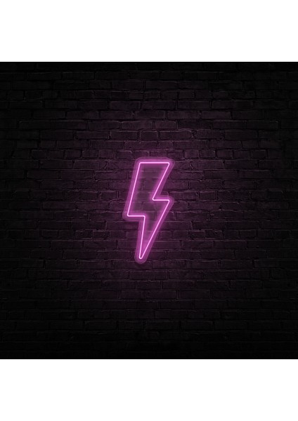 Şimşek Neon LED Duvar Yazısı Dekoratif Duvar Aydinlatmasi Gece Lambası