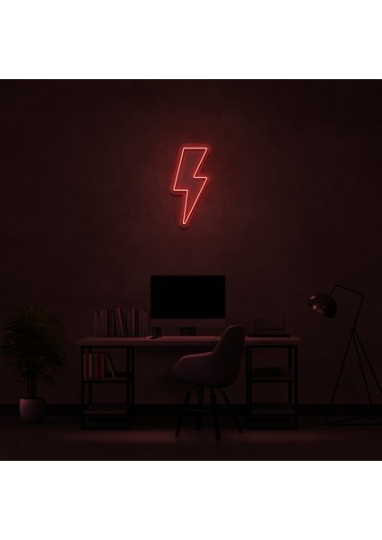Şimşek Neon LED Duvar Yazısı Dekoratif Duvar Aydinlatmasi Gece Lambası