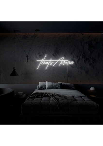 That's Amore Neon LED Duvar Yazısı Dekoratif Duvar Aydinlatmasi Gece Lambası