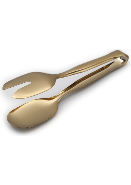 Titanyum Gold 5"li Makarna Salata Pasta Şeker ve Buz Maşa Takımı-Gold