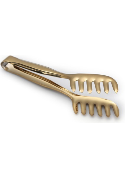 Titanyum Gold 5"li Makarna Salata Pasta Şeker ve Buz Maşa Takımı-Gold