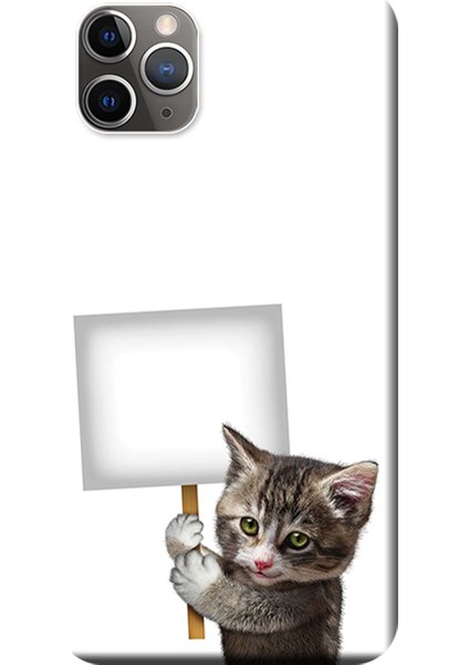Apple iPhone 11 Pro Kılıf Sevimli Kedi Baskılı Esnek TPU Silikon