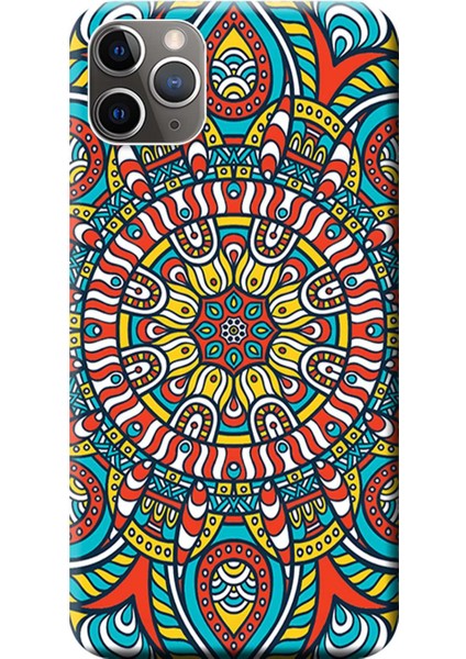 Apple iPhone 11 Pro Kılıf Dekoratif Geometrik Vektörel Baskılı Esnek TPU Silikon