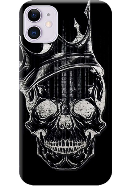 Apple iPhone 11 Kılıf King Skull Baskılı Esnek TPU Silikon