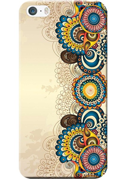 Apple iPhone 5/5S Kılıf Vektör Tasarım Baskılı Esnek TPU Silikon