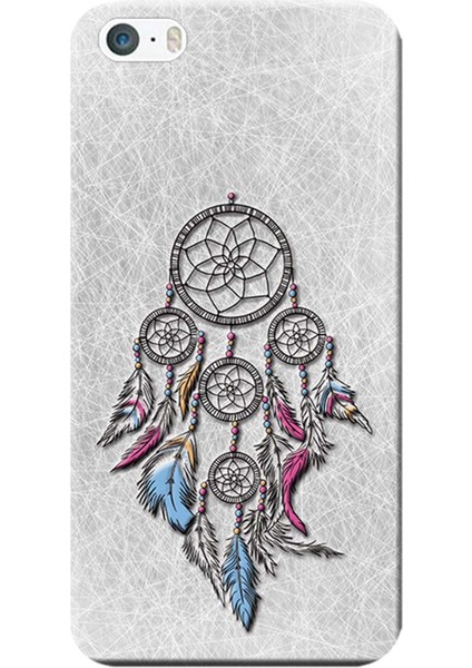 Apple iPhone 5/5S Kılıf Düş Kapanı Dreamcatcher Baskılı Esnek TPU Silikon