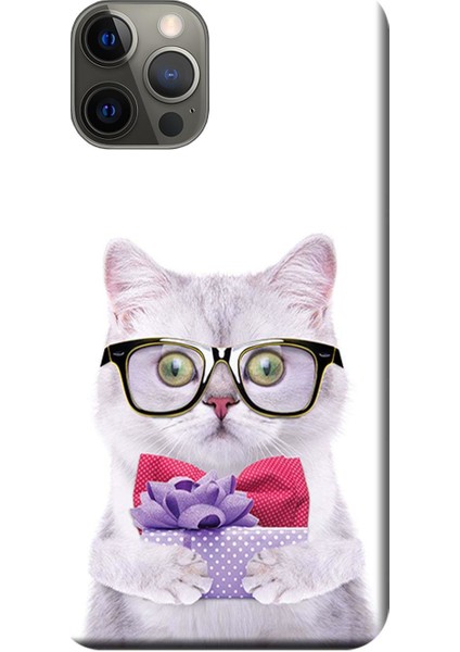 Apple iPhone 12 Pro Max Kılıf Sevimli Kedi Baskılı Esnek TPU Silikon