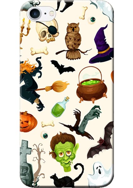 Apple iPhone 6 Plus Kılıf Halloween Baskılı Esnek TPU Silikon