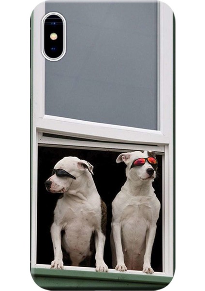 Apple iPhone XS Max Kılıf Artist Köpekler Baskılı Esnek TPU Silikon