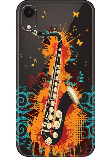 Apple iPhone XR Kılıf Saksafon Baskılı Esnek TPU Silikon