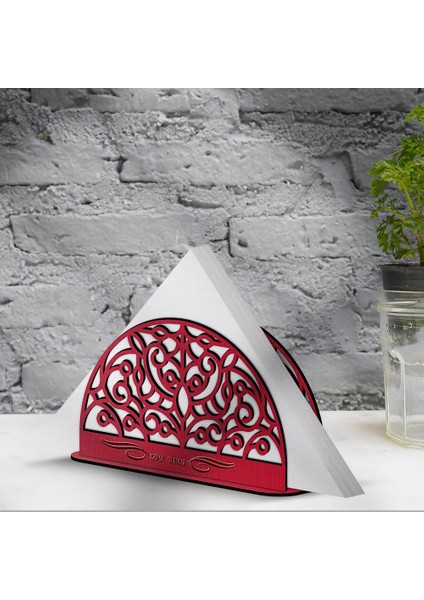 Kişiye Özel Ahşap Peçetelik - Model 5-2