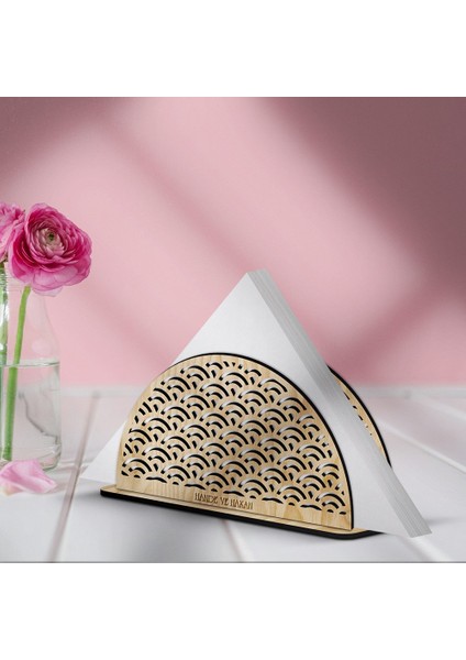 Kişiye Özel Ahşap Peçetelik - Model 3-1