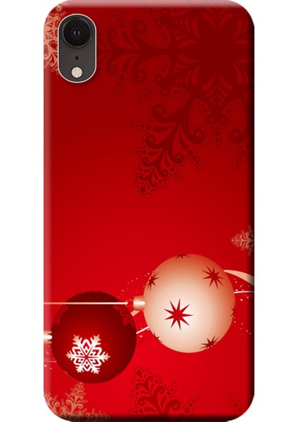Apple iPhone XR Kılıf Noel Yılbaşı Balonu Baskılı Esnek TPU Silikon