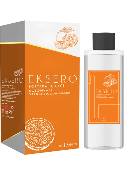 Eggden Eksero Portakal Çiçeği Kolonyası (250ML) 80° Cam Şişe
