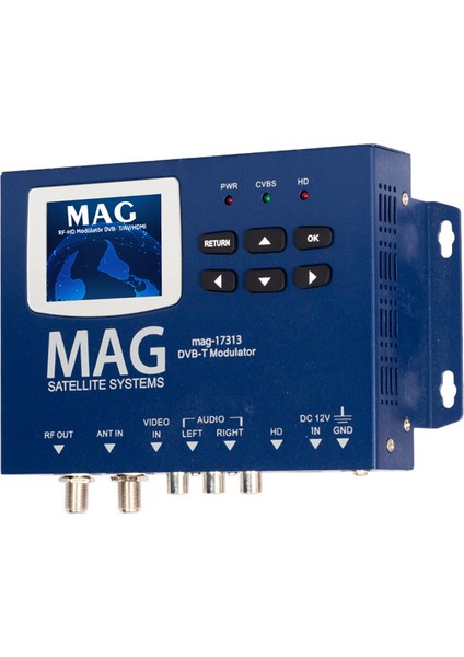 MG-17313 LCD Ekranlı Hd-Rf Converter Full HD Modülatör (Dvb-T/av/HDMI)