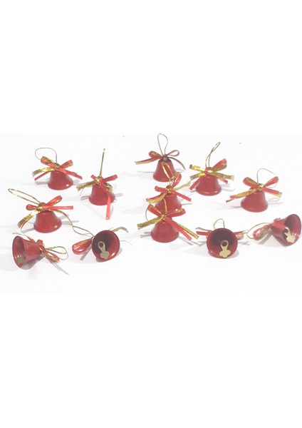 Funworld Yılbaşı Yeni Yıl Süsü Çam Ağacı Süs Metal Çan 12'li