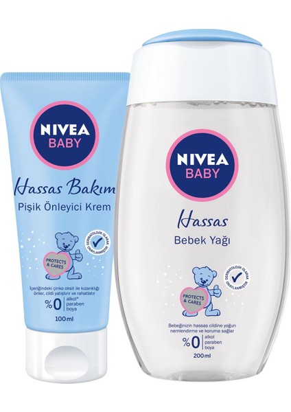 Nıvea Pişik Kremi 100 ml + Nıvea Bebek Yağı 200 ml