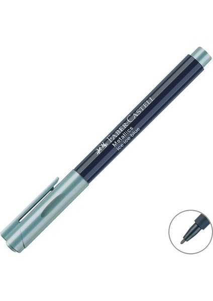Faber Castell Metalik Markör Yeni Renkler Mavi
