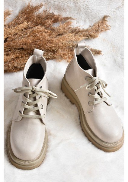 Bej Suni Deri Kadın Bot L996033809 indirimleri