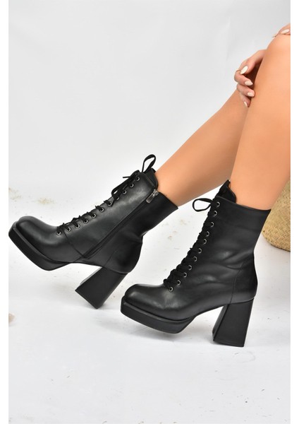 Siyah Platform Topuklu Kadın Bot L282190409 fiyatları