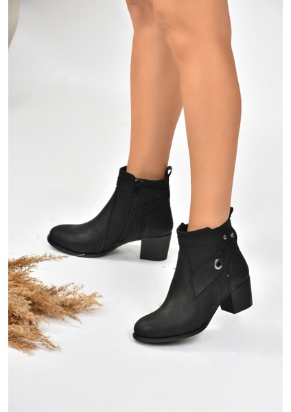Siyah Kalın Topuklu Kadın Bot L674155209 modelleri
