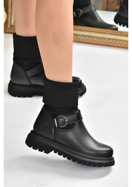 Siyah Deri/triko Kadın Bot L524021709 fiyatları