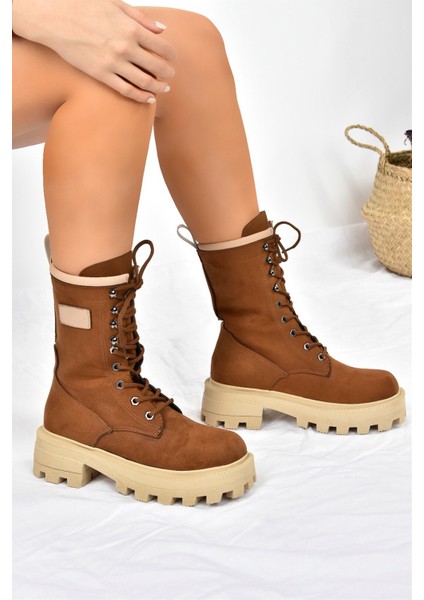 Taba Kalın Taban Bağcıklı Kadın Postal Bot L973916002 fiyatları