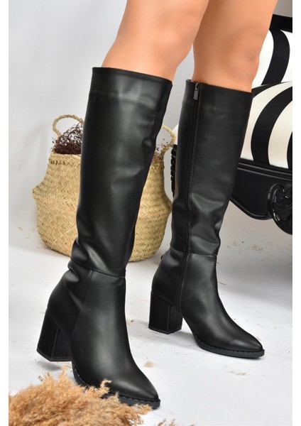 Siyah Kalın Topuklu Kadın Çizme L251081609 indirimleri