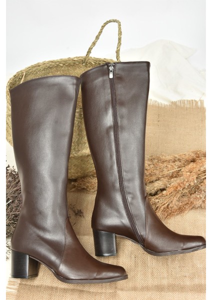 Kahverengi Kadın Çizme 5 cm A654252709 fırsatları