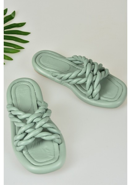 Yeşil Kadın Terlik K848220509 fırsatları