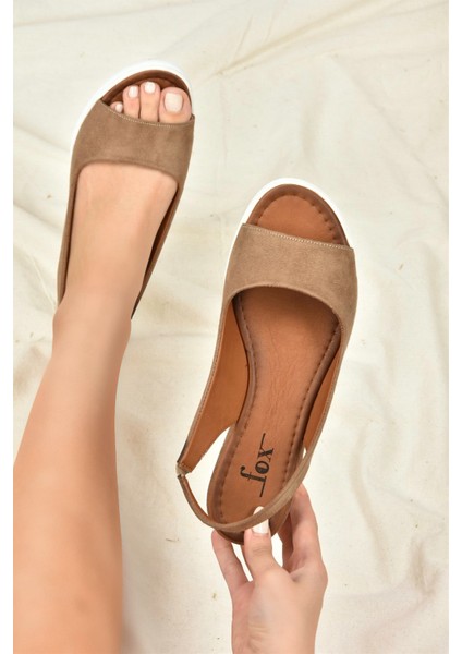 Kahverengi Süet Kadın Sandalet K674300602 fiyatları