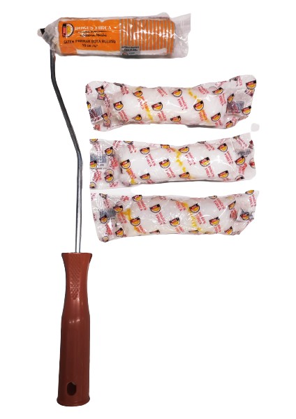 Saten Parmak Boya Rulosu + 3 Adet Rulo Yedeği