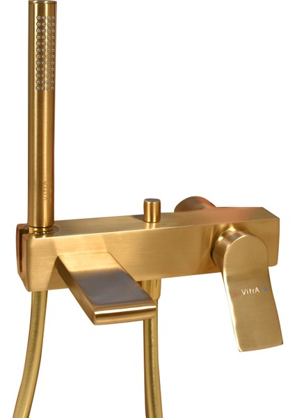 Memoria Gold Banyo Bataryası El Duşlu Mat Altın Renkli A4233433