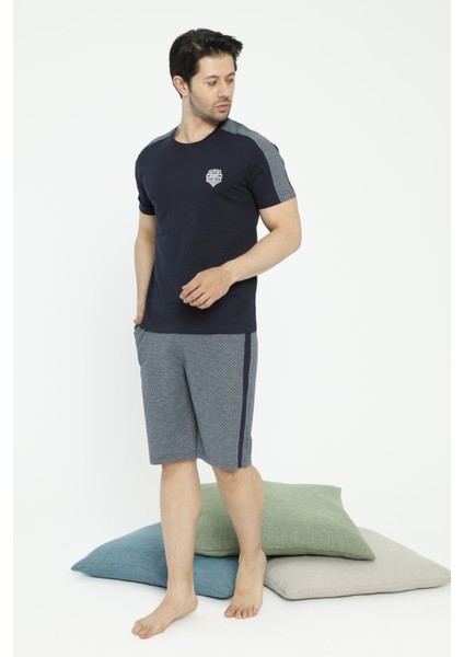 Erkek Penye Şortlu Pijama Takımı