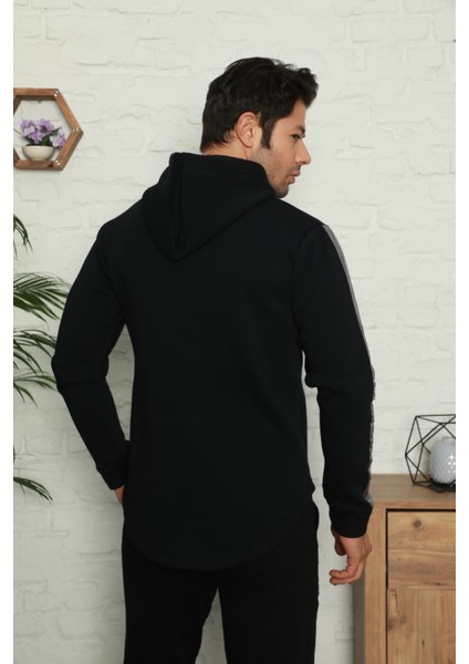 Erkek Kapüşonlu Sweatshirt Eşofman Üstü