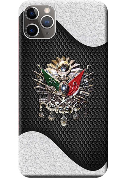 Apple iPhone 11 Pro Max Kılıf Osmanlı Tuğra Tasarım Baskılı Esnek TPU Silikon