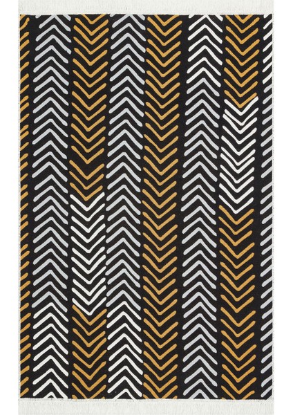 Arya 19 Siyah Beyaz Yıkanabilir Çift Taraflı Pamuk Kilim modelleri