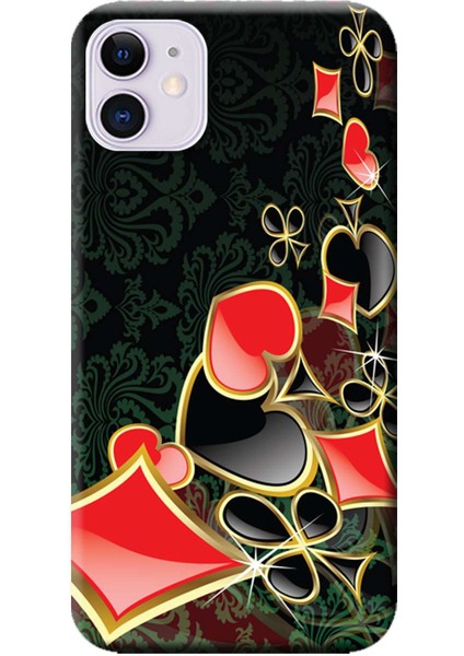 Apple iPhone 11 Kılıf İskambil Baskılı Esnek TPU Silikon