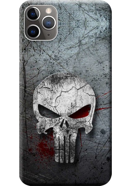 Apple iPhone 11 Pro Max Kılıf Punisher Baskılı Esnek TPU Silikon