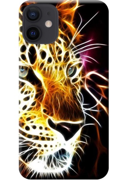 Apple iPhone 12 Mini Kılıf Leopar Baskılı Esnek TPU Silikon