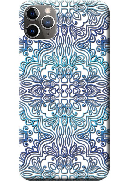 Apple iPhone 11 Pro Max Kılıf Dekoratif Geometrik Vektörel Baskılı Esnek TPU Silikon