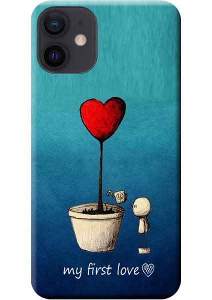Apple iPhone 12 Mini Kılıf My First Love Baskılı Esnek TPU Silikon