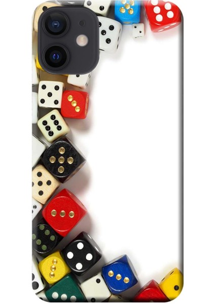 Apple iPhone 12 Mini Kılıf Renkli Zarlar Baskılı Esnek TPU Silikon